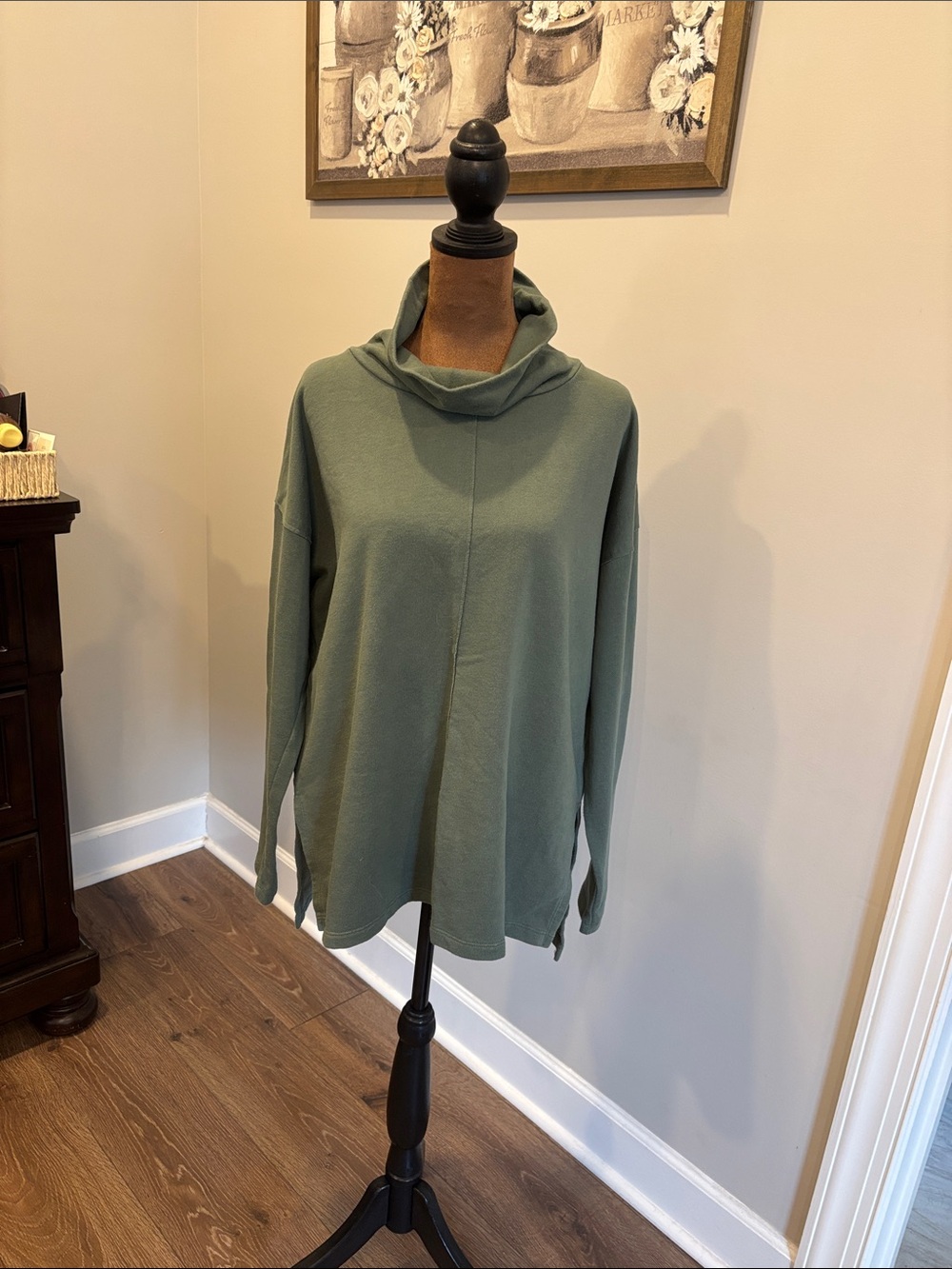 GAP Relaxed Olive Green Cowl Neck Women’s Sweatshirt